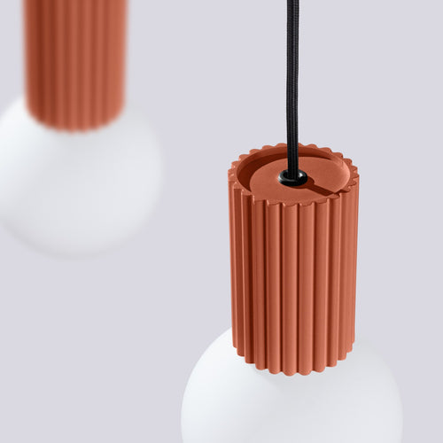 Sollux Lighting Hanglamp HALO 2L rode oker - 33,5x6x120cm