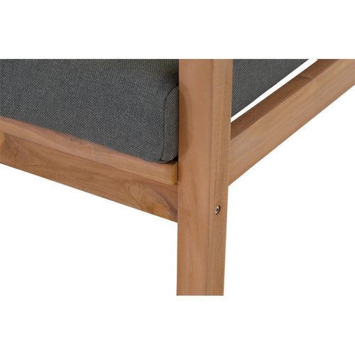 Lesli Living bistrostoel teak - zwart - 65,5x86x82,5cm