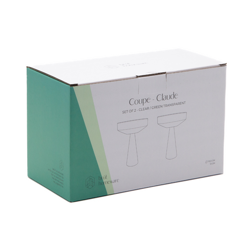 Brût Homeware Champagne Coupe groen, 2 sets van 2