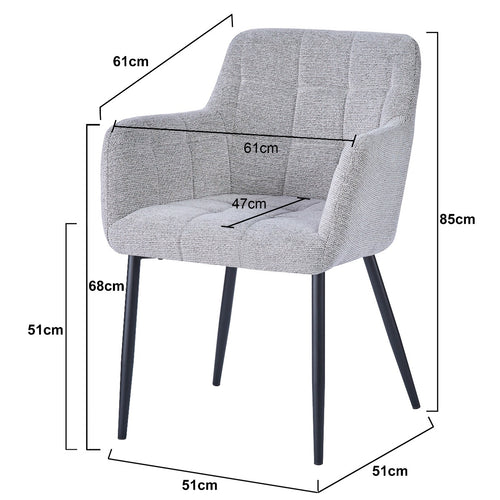 Livingfurn eetkamerstoel Bronco Toffee - beige - set van 2 - vtwonen shop