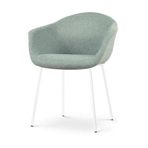 Nolon Nora-Otis Eetkamerstoel Zacht Groen - met Armleuning - Wit - vtwonen shop