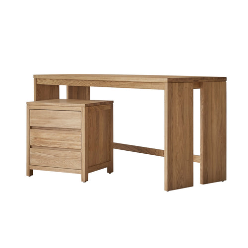 Tikamoon Kinderbureau van massief eiken met opbergkastje - Naturel - vtwonen shop