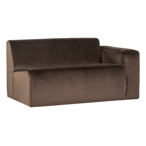 WOOOD 1,5-zits bank arm rechts Mojo Base - Velvet - Bruin - 74x145x97