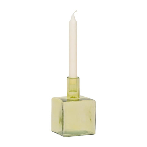 Urban Nature Culture kandelaar Cubico Pale Green - 10x10x16cm