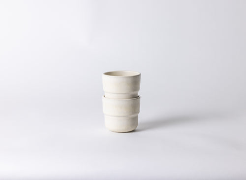 Mimo Homeware koffiekopje Dreamy Ivory - 230 ml - set van 2