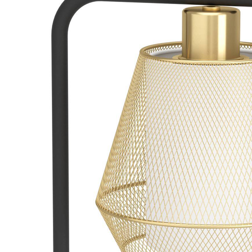 EGLO tafellamp Ciudadela - e27 - 50 cm - zwart/goud/wit - textiel - vtwonen shop
