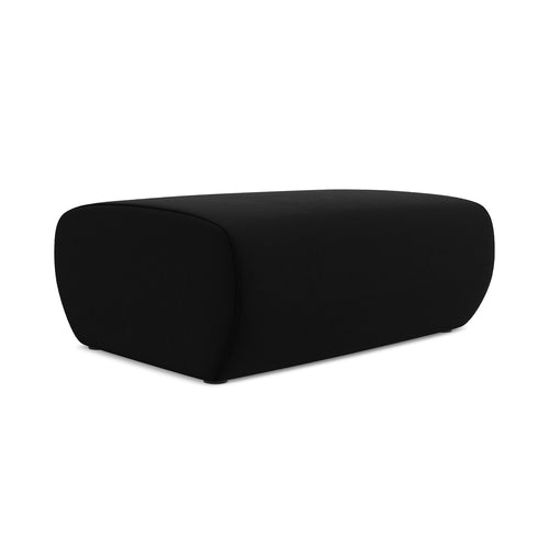 LaMiaSofa Poef Palermo - velours - zwart - 100x70x39