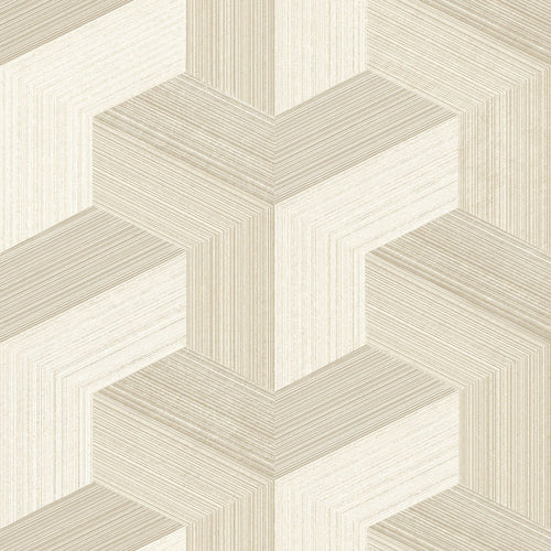 Origin Wallcoverings behang grafisch 3D motief lichtbeige - 53 cm x 10.05 m - 347948