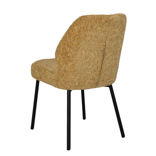 Livingfurn eetkamerstoel Tess - geel - set van 2 - 63x48x83
