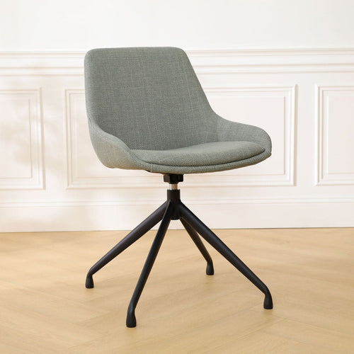 Nolon Nola-Isa Eetkamerstoel Saliegroen - Draaibaar Zwart Onderstel - vtwonen shop