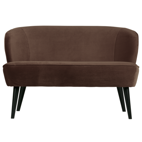 WOOOD bankje Sara - Velvet - Donkerbruin - 73x110x72