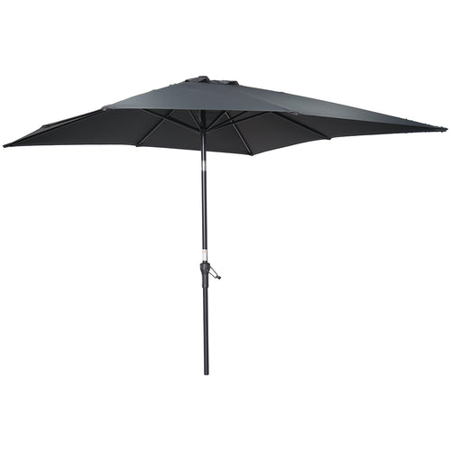 Garden Impressions Lotus parasolset 250x250 donkergrijs met voet en hoes