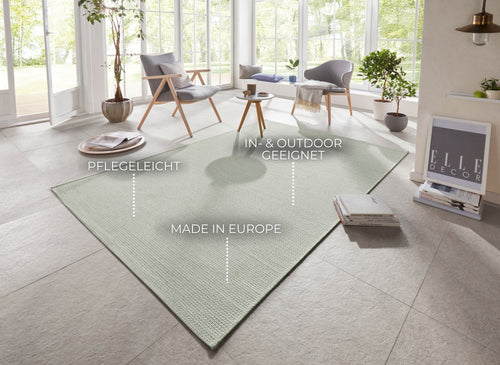 Flatweave In- & Outdoor carpet Millau Green 140x200 cm
