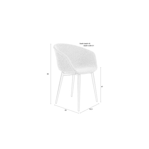 Housecraft Living Charly Eetkamerstoelen met armleuning - Set van 2 - vtwonen shop