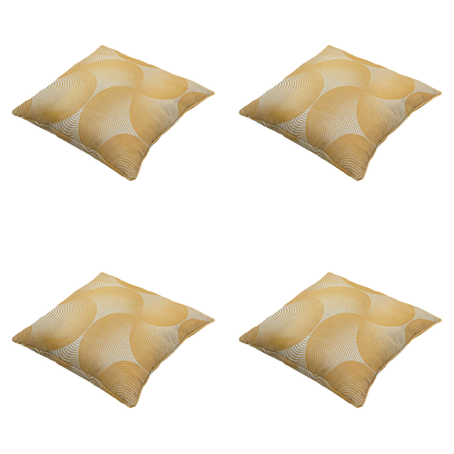 Madison sierkussen Napels - geel - 50x50x10cm - set van 4