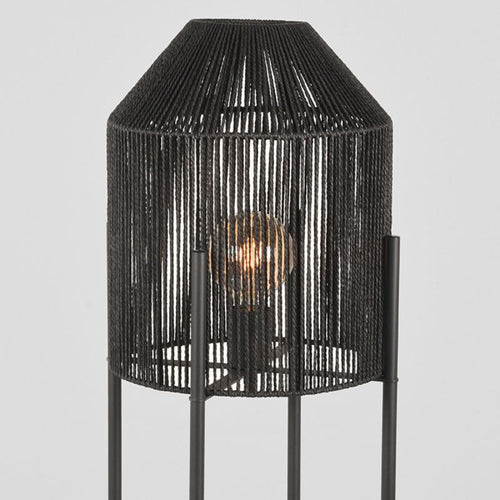 LABEL51 Vloerlamp Ibiza - Zwart Jute - 30x30x150cm - vtwonen shop