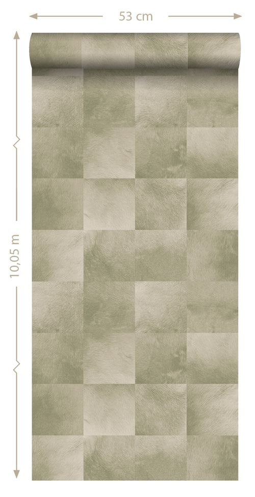 ESTAhome behang dierenhuid warm beige - 53 cm x 10.05 m - 139181