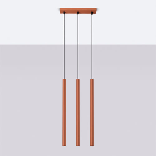 Sollux Lighting Hanglamp PASTELO 3 rood oker - 30x5x94cm