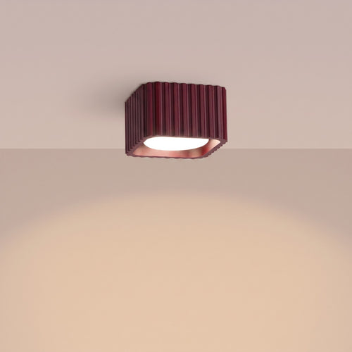 Sollux Lighting Plafondlamp RIFF 1 bordeaux Gx53 - 10x10x6cm