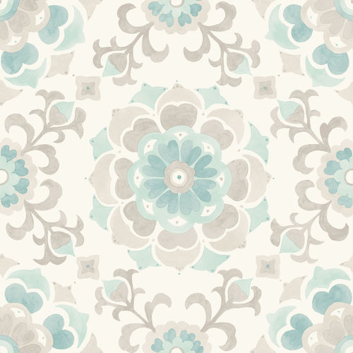 Origin Wallcoverings behang suzani bloemen celadon groen - 53 cm x 10,05 m - 347423 - vtwonen shop