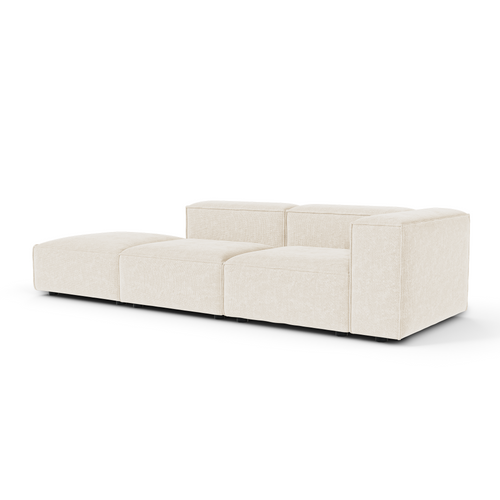 Sia Home - Modulaire bank CUBI - Chenille fluweel - Crème - 301cm
