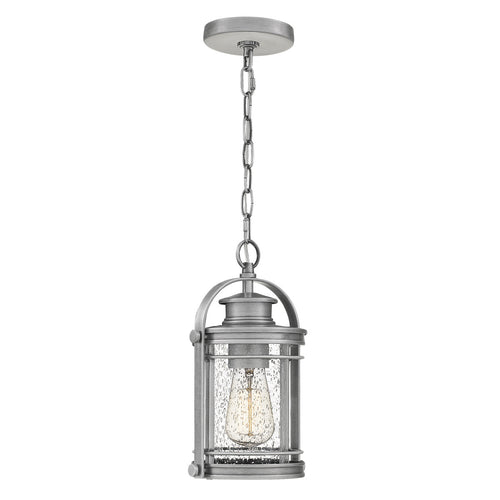 Elstead Quoizel Booker Hanglamp voor buiten, industrieel aluminium, IP44