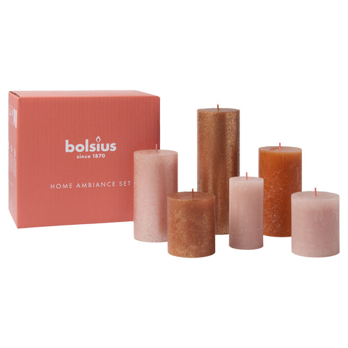 Bolsius rustieke kaarsen set - Cosy Coppers