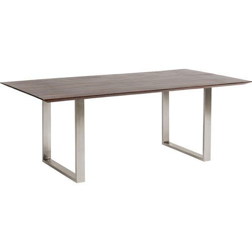 Kare Design Eettafel Symphony 180x90cm walnoot chroom