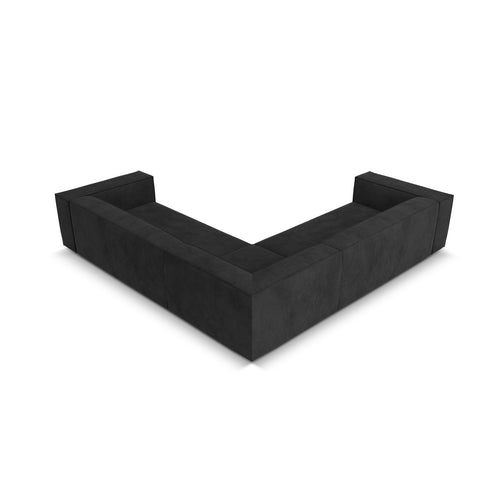 Cosmopolitan Design - Symmetrische hoekbank Turin 5-zits, structurele stof donkergrijs - 280x280x68cm