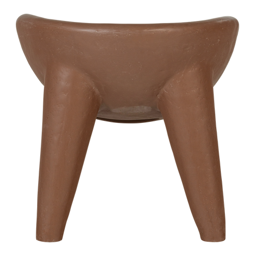 WOOOD loungestoel Orio - Polymeer - Rood/Bruin - 58x62x62