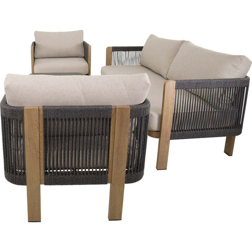 Lesli Living loungebank Sora - zwart - 177x74x66cm