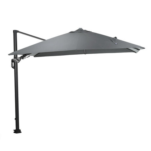 Garden Impressions zweefparasol Lumen LED donker grijs doek - 300x300 cm - vtwonen shop