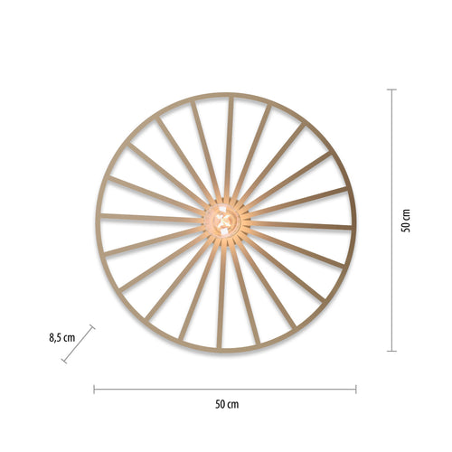 Paul Neuhaus plafondlamp Isabella - 1 lichts - 50  x 8.5   cm - goud - vtwonen shop