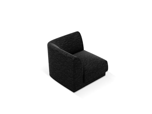 Micadoni Hoekmodule Miley chenille zwart - 90x90x70cm