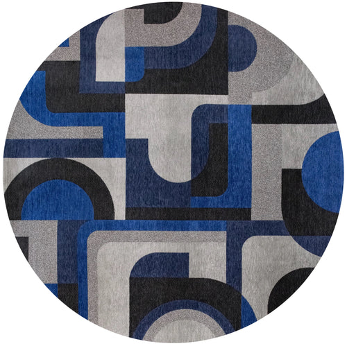 Module vloerkleed 9207 Weimar Blue - Blauw - 240 x 240 cm