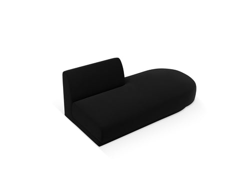 Micadoni - Module "Miley" 2 zitplaatsen, flueel zwart - 90x158x70cm