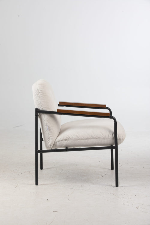 FurniLux Jara Lounge stoel - wit - 68.5x72.5x82 cm - vtwonen shop