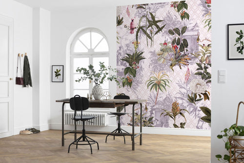 Sanders & Sanders fotobehang bladeren groen en grijs - 200 x 280 cm - 612400