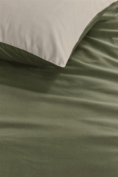 vtwonen dekbedovertrek Duo - 240x200/220 cm - olijfgroen - vtwonen shop