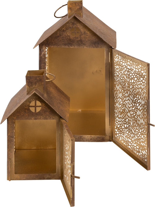 Lesli Living lantaarn Spot - zwart - 15x14x22cm