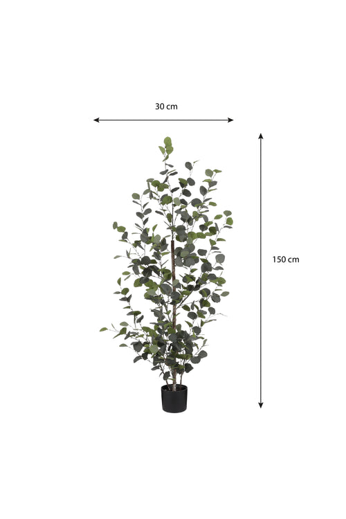 Mica Decorations Eucalyptus Kunstplant in Bloempot - H150 x Ø30 cm - Groen