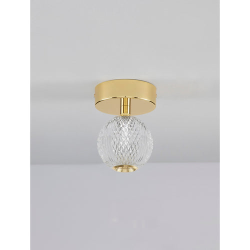 Merano Gander Geïntegreerde LED Semi Flush Light Goud Aluminium LED 4W 246Lm 3200K
