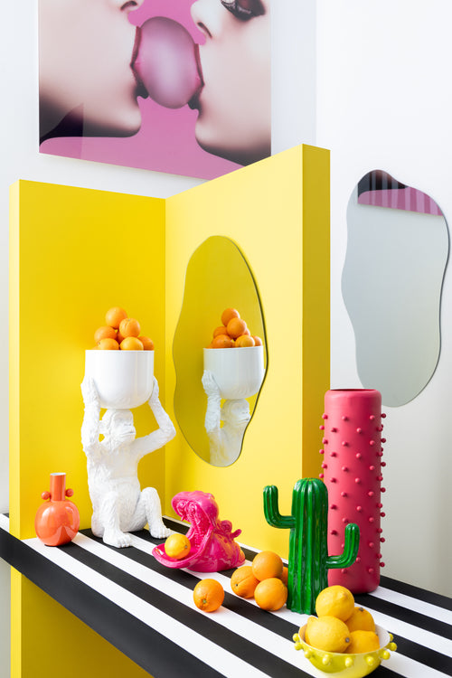 J-Line ijsemmer Aap - polyresin - wit