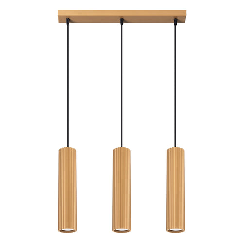 Sollux Lighting Hanglamp KARBON 3L goud - 45x6,5x98cm