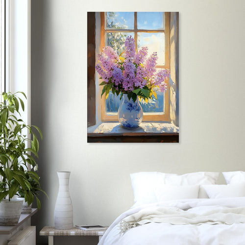 Artfulprints Canvas Golden hour blossoms canvas - 100x150 cm - Paars