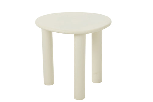 J-Line bijzettafel Bali - hout - wit - small