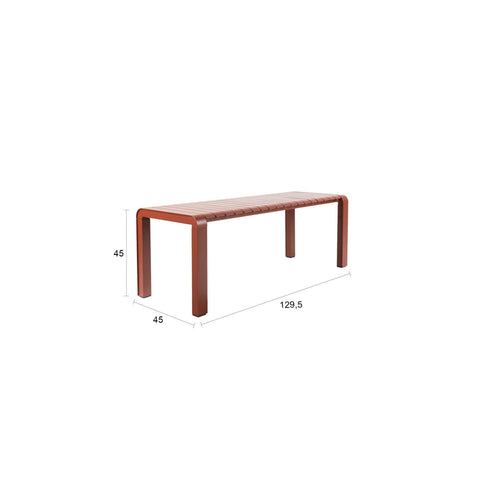 Zuiver Vondel Tuinbank 129,5x45 cm Rood