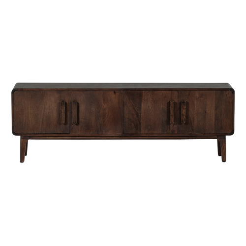 WOOOD tv meubel 150 cm Liya - Mangohout - Donkerbruin - 50x150x35