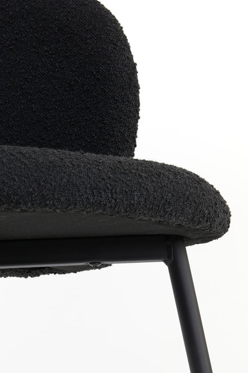 Light & Living eetkamerstoel ELYNA - 56x55x79cm - zwart - Set van 2