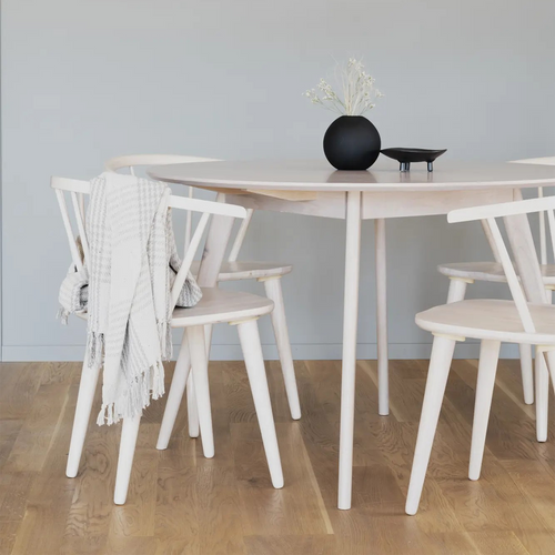 Rowico Home Yumi houten eettafel whitewash - Ø 115 cm - vtwonen shop